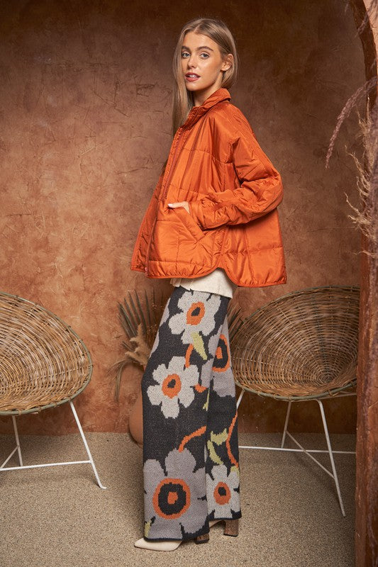 Flowered - Printed Cozy Pants