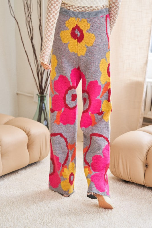 Flowers- Printed Cozy Pants